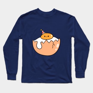 Egg Yolk with birthday hat Long Sleeve T-Shirt